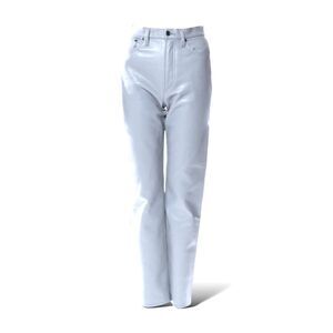 AGOLDE Straight Leg Periwinkle Colored Leather Pants           | Size: XS |
